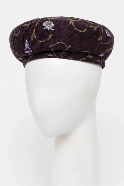 Baret z vlněné směsi Kangol TAPESTRY JAX vínová barva, K3712.DF554
