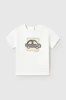 Dětské tričko Mayoral bílá barva, s potiskem, 1052