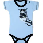 Baby Nellys Body krátký rukáv  Zebra - modré