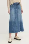 Džínová sukně Mos Mosh modrá barva, midi, áčková, 170140