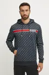Mikina Guess pánská, černá barva, s kapucí, vzorovaná, Z4BQ30 FL04Q