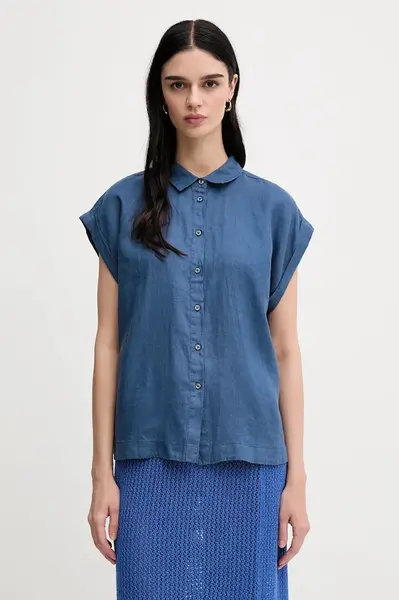 Lněná košile United Colors of Benetton