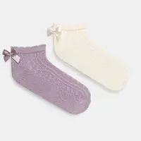 Dětské ponožky United Colors of Benetton 2-pack fialová barva, 6AO407042