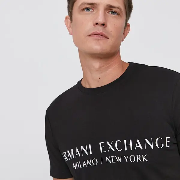 Tričko Armani Exchange pánské, černá barva, s potiskem, 8NZT72 Z8H4Z NOS