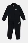 Dětská bavlněná tepláková souprava EA7 Emporio Armani tmavomodrá barva, 7B000030 AF10380