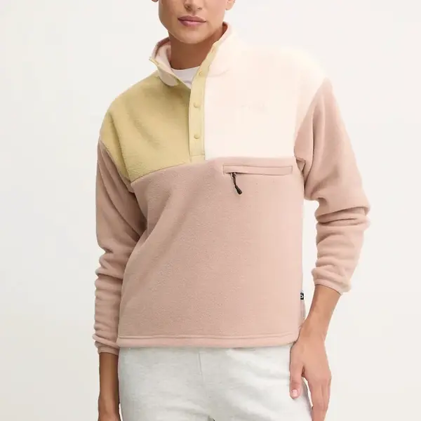 Mikina Picture Arcca 1/4 Zip dámská, růžová barva, vzorovaná, SWT0161