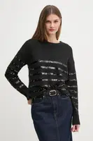 Svetr Pepe Jeans NINA dámský, černá barva, lehký, PL702242