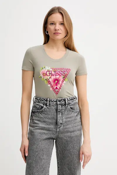 Tričko Guess dámske, béžová farba, W5GI10 J1314