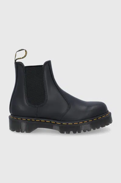 Kožené topánky Chelsea Dr. Martens 2976 Bex 26205001-Black.Smoo, dámske, čierna farba, na platforme