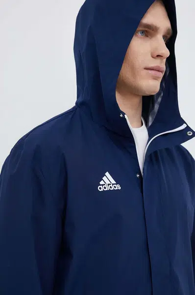 Bunda adidas Performance Entrada 22 pánska, tmavomodrá farba, prechodná, IK4011