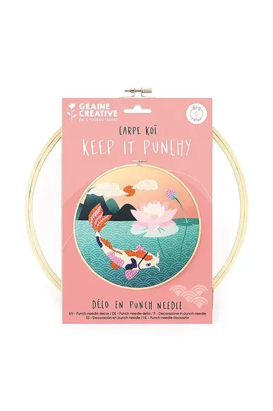 Sada na vyšívanie   Graine Creative Kit Punch Needle Carpe Koi