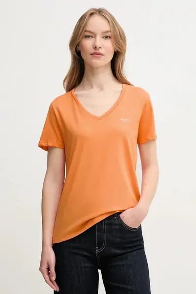 Bavlnené tričko Pepe Jeans MACY V-NECK