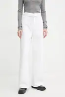 Nohavice Day Birger et Mikkelsen Elijah dámske, biela farba, DAY65243555