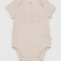 Ružové dievčenské baby body s logom GAP Brannan