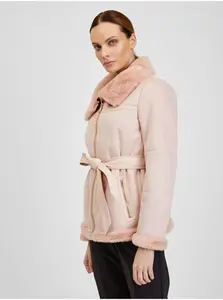 Koženkové, kožené bundy pre ženy ORSAY - ružová