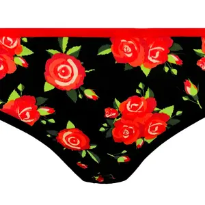 Dámske nohavičky Frogies Black Red Rose