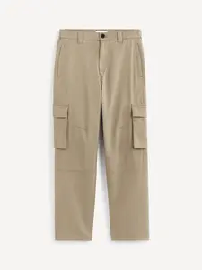 Béžové pánske nohavice s vreckami Celio