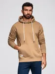 Ombre Men's kangaroo hooded sweatshirt - brown