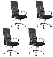 MERCURY 4PACK kancelárska stolička Alberta čierna (4 ks)