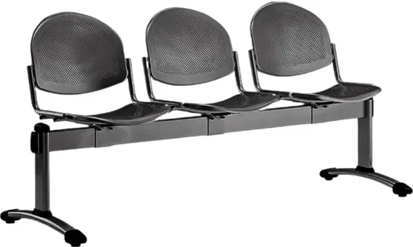 Lavica, multisedák OMP 501, RAL9005 čierna - 3 miestna