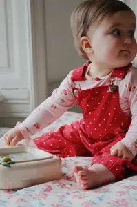 Dětské bavlněné kalhoty Konges Sløjd NOLA OVERALLS GOTS