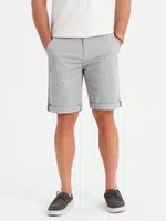 Ombre Men's classic chino shorts with rolled up leg - grey