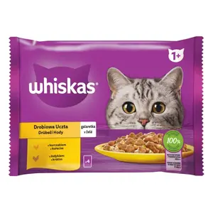 Whiskas výber krmiva pre mačky v aspiku v kapsičkách - kuracie, morčacie 4 x 85 g