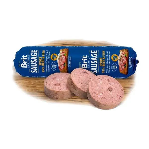 Brit Premium Sausage - saláma pre psov sport beef & fish - 800 g