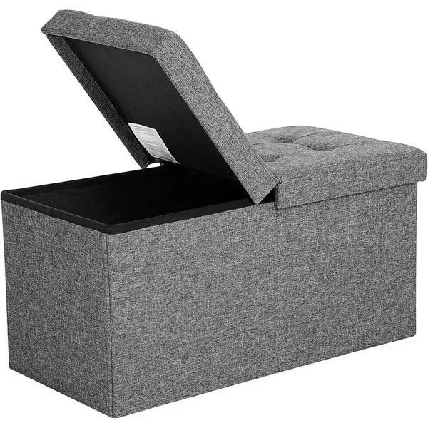 SEDACÍ BOX, textil, kompozitní dřevo, 76/38/38 cm