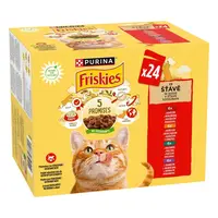 Friskies vlhké krmivo pro kočky v omáčce - s kuřecím, hovězím, jehněčím, kachním 12 x (4 x 85 g)