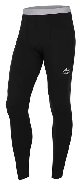 Husky Mercie M M, black Merino termoprádlo kalhoty