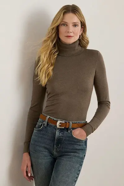 Svetr z hedvábné směsi Lauren Ralph Lauren