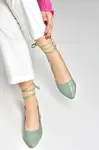 Fox Shoes Green Women's Tied Ankle Flats shoes
