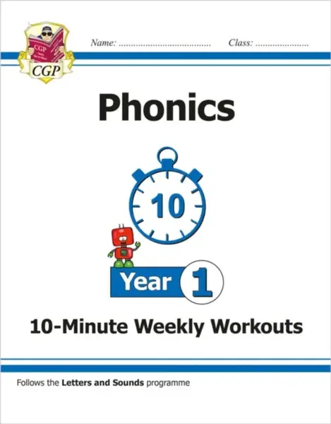 KS1 Year 1 English Phonics 10-Minute Weekly Workouts - CGP Books