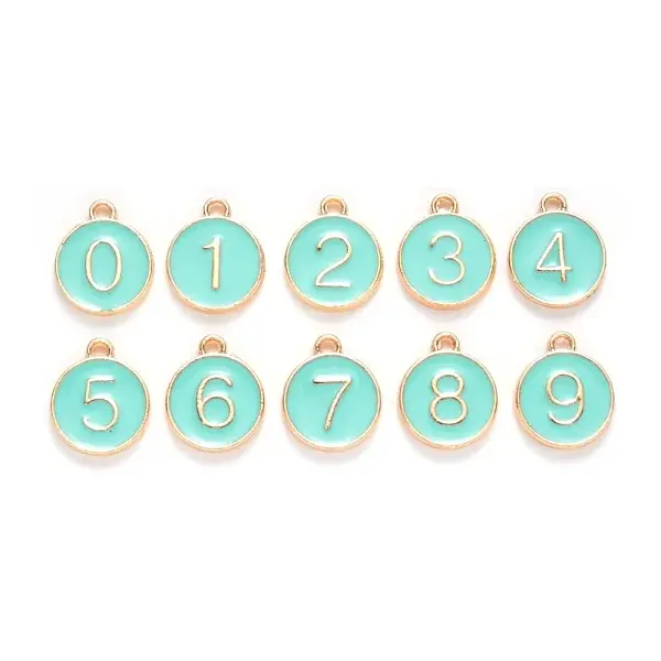 Light Gold Plated Alloy Enamel Charms
