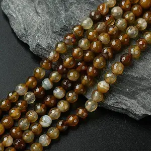 Natural Agate Round Beads Strand