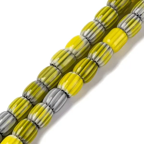 Handmade Lampwork Chevron Beads Strands