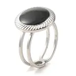 304 Stainless Steel Enamel Open Cuff Rings for Women