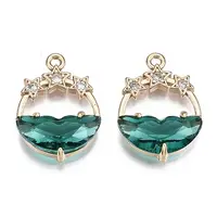 Faceted Transparent Glass Pendants