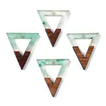 Transparent Resin & Walnut Wood Pendants