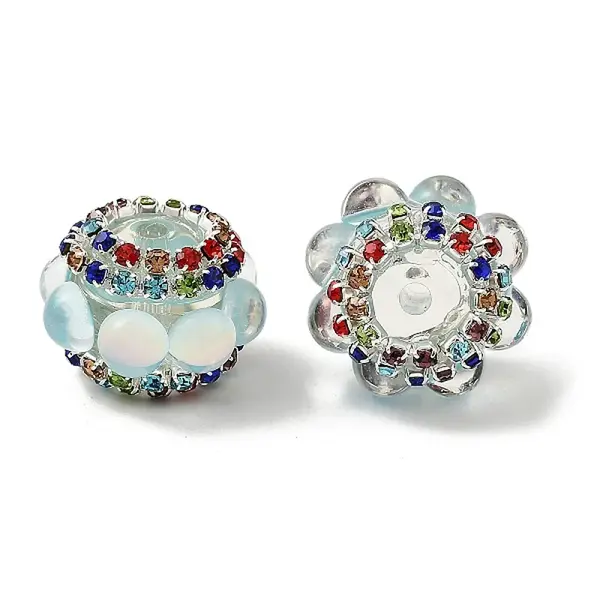 Sparkling Acrylic Rhinestone Round Beads