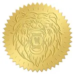 Plastic Self Adhesive Gold Foil Embossed Stickers