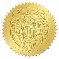 Self Adhesive Gold Foil Embossed Stickers