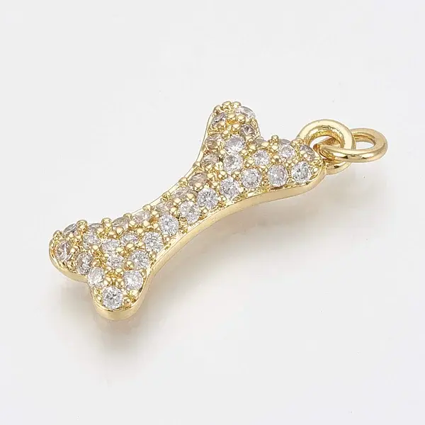 Brass Micro Pave Cubic Zirconia Pendants