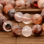 Natural Hematoid Quartz/Fire Quartz Round Beads Strands
