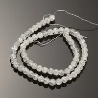 Synthetic Crackle Quartz Round Beads Strands