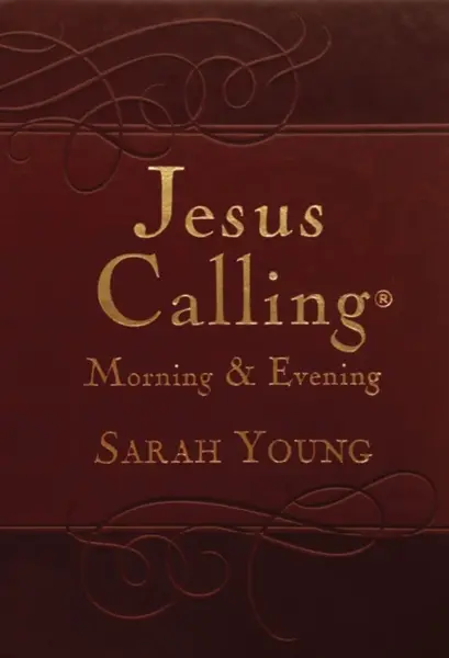 Jesus Calling Morning and Evening, Brown Leathersoft Hardcover, with Scripture References - Sarah Young