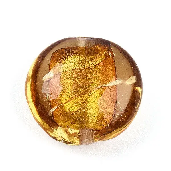 Handmade Silver Foil Glass Beads