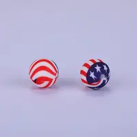 Printed Round Silicone Focal Beads