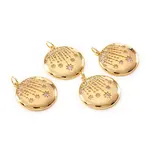 Brass Micro Pave Cubic Zirconia Pendants